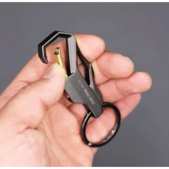 Car Key Chain Key Ring Business Keychain for Men, Black - Picture 3 of 9